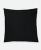 black organic cotton GOTS certified throw pillow