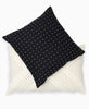 black and white coordinating modern throw pillows handcrafted in India by women artisans