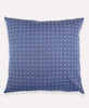 Anchal Project slate blue cross-stitch embroidered modern throw pillow