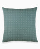 spruce green cross-stitch modern throw pillow