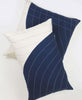 navy and ivory contemporary throw pillow