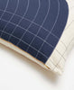 navy blue modern embroidered throw pillow hand-stitched in Ajmer, India by women artisans