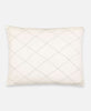 diamond embroidered standard pillow case handmade from natural ivory GOTS certified organic cotton