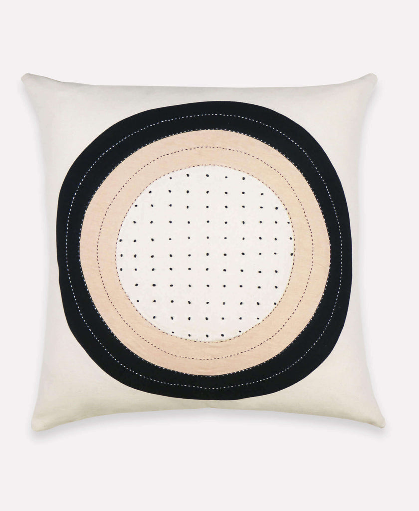 Anchal Project eclipse dot throw pillow handmade by Anchal artisans