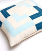 hand-stitched throw pillow with modern colorblock square design by Anchal Project