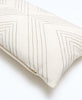 hand-embroidered modern boho lumbar throw pillow in ivory bone by Anchal Project