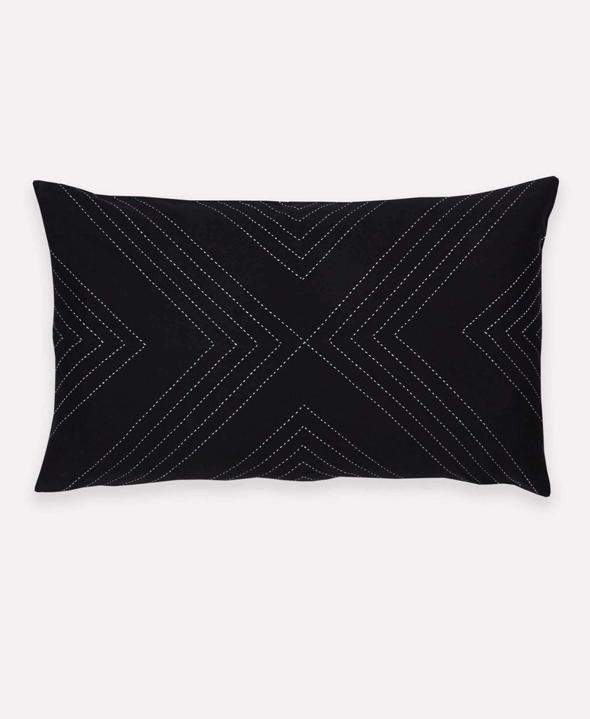 Fair trade certified Geometric Lumbar Pillow handmade in India