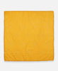 Mustard bandana made from organic cotton with modern geometric triangle embroidery