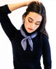 slate blue thin bandana scarf made from organic cotton