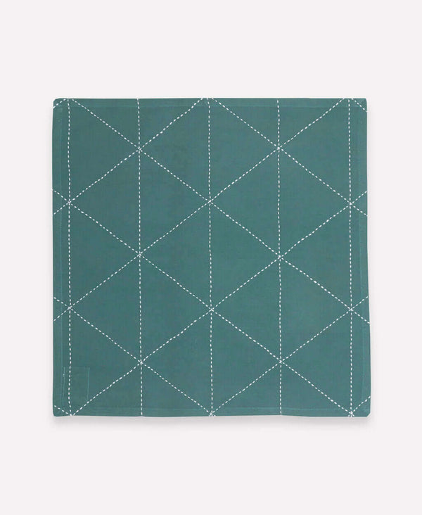 organic cotton embroidered geometric cloth napkin by Anchal
