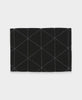 organic cotton cloth embroidered placemat set in black grid pattern handcrafted in India by female artisans