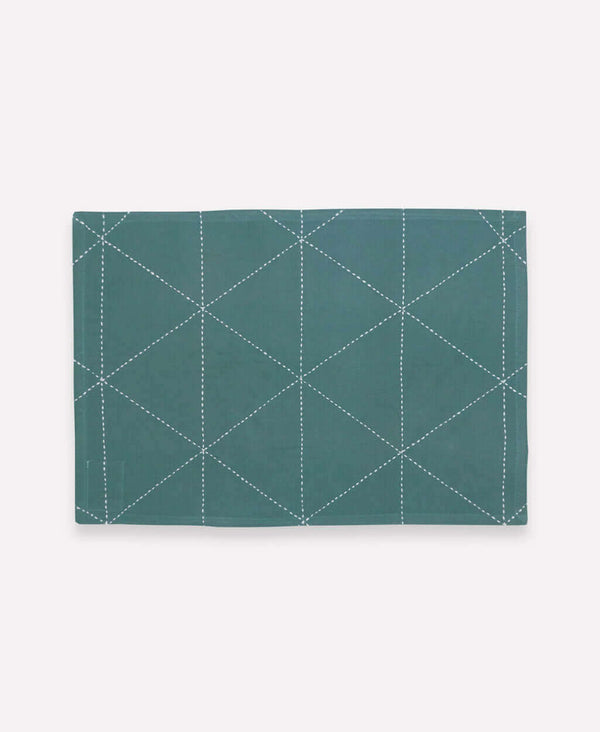 organic cotton embroidered triangle cloth placemat set by Anchal