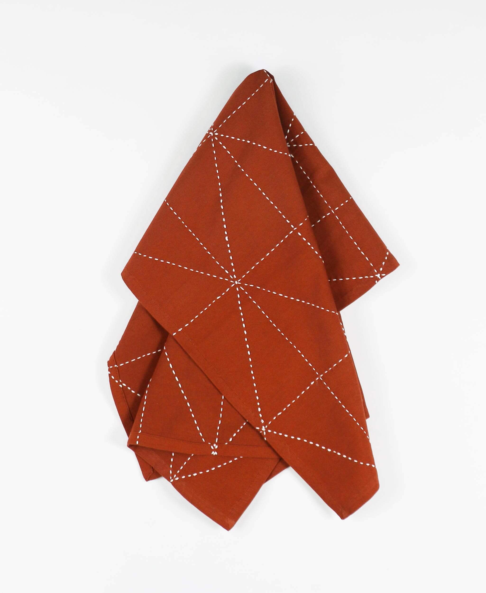 eco-friendly tea towel with modern geometric design