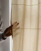 fair trade certified organic cotton sheer curtains with hand stitched details