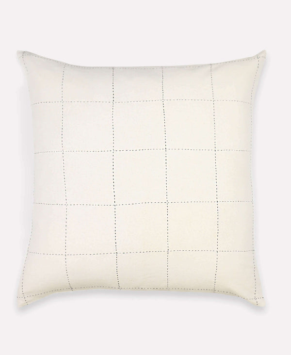 Anchal Project modern ivory grid pattern pillow