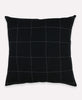 Grid stitch throw pillow hand embroidered and made from organic cotton