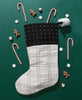 Embroidered Monochromatic Holiday Stocking
