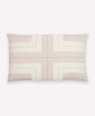 Ivory and beige cross stitch throw pillow made form organic cotton