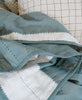 detailed modern kantha stitching on organic cotton AZO free fabric