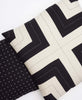 black and white geometric interlock throw pillow by Anchal Project
