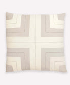 organic cotton modern embroidered throw pillow with interlock stripe pattern by Anchal Project