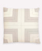 organic cotton modern embroidered throw pillow with interlock stripe pattern by Anchal Project