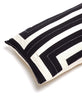 organic cotton extra long lumbar throw pillow in modern geometric black and white pattern by Anchal Project