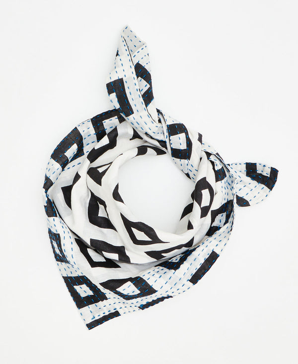 eco-friendly bandana handmade by women artisans using 2 layers of recycled vintage cottons saris