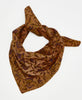 one-of-a-kind bandana handmade by women artisans using 2 layers of upycled vintage cotton saris 