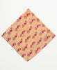 tan cotton bandana with red paisleys and navy kantha stitching