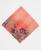 Orange artisan made bandana created using upcycled vintage saris 
