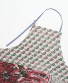 Paisley and floral artisan-made apron featuring kantha stitiching 