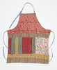 Hand crafted Kantha apron featuring a colorful assortment of bold patterns