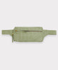 sage green kantha embroidered crossbody belt bag