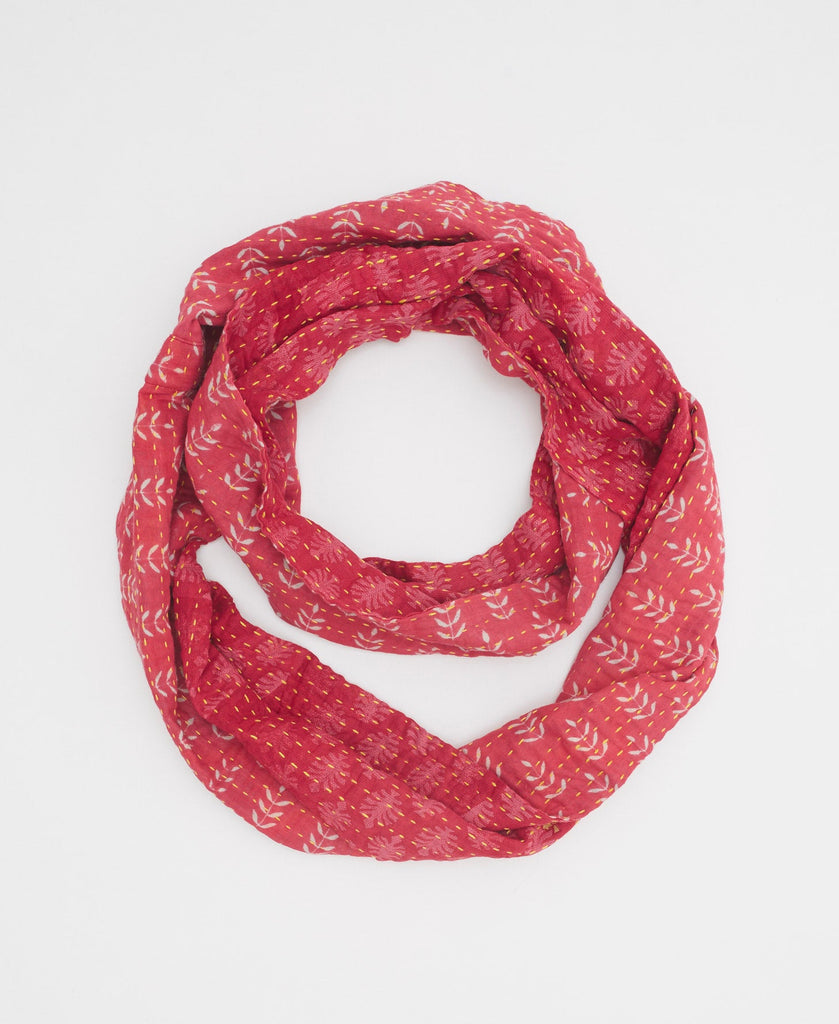 pink floral eco-friendly infinity scarf 