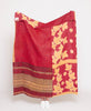Handmade kantha quilt throw created using repurposed vintage saris 