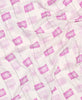 White and pink patterned oversized straight scarf that is made from recycled cotton 
