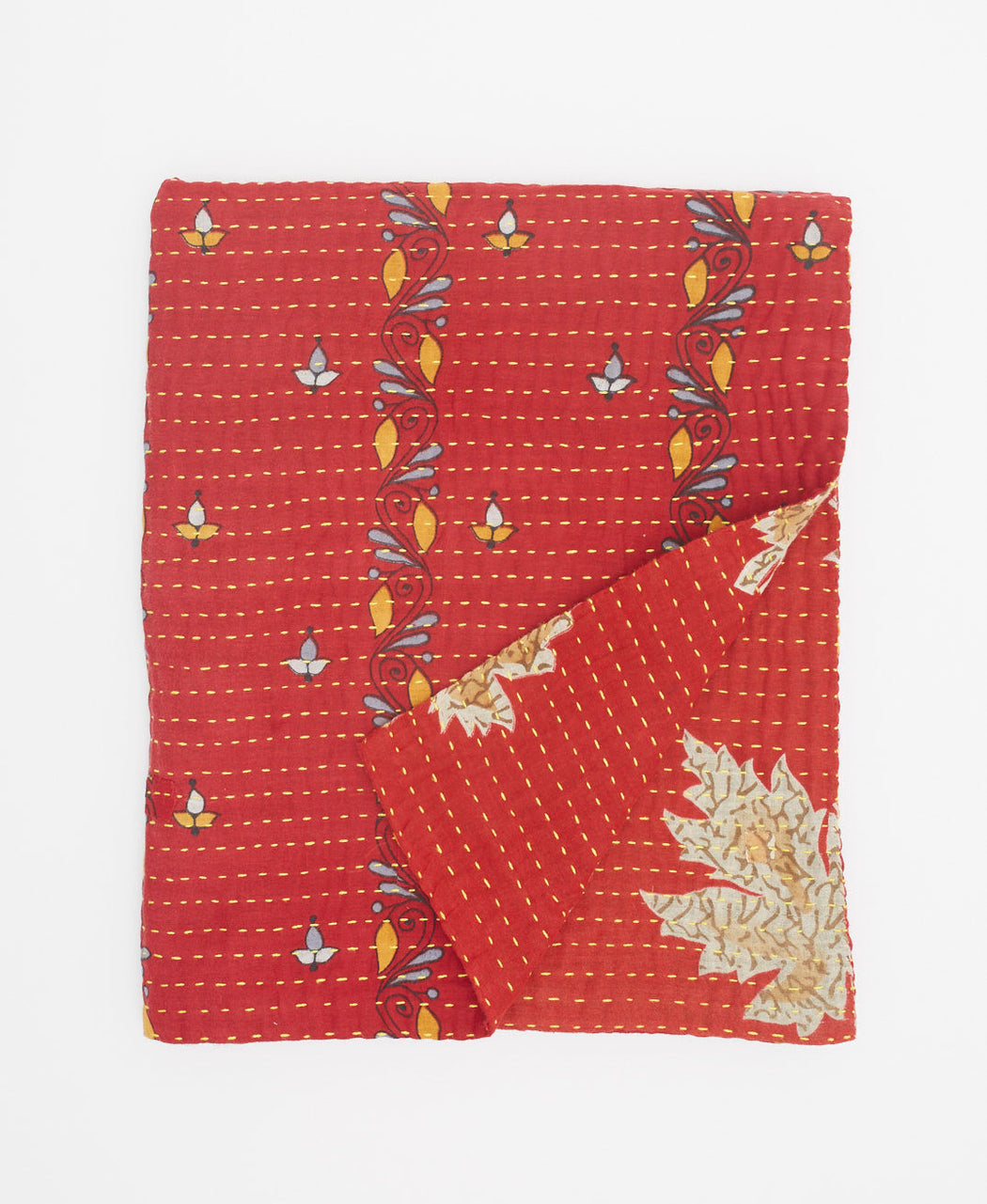 Yellow kantha online quilt