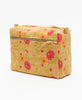 handmade floral toiletry bag made from vintage cotton saris in India by Anchal artisans