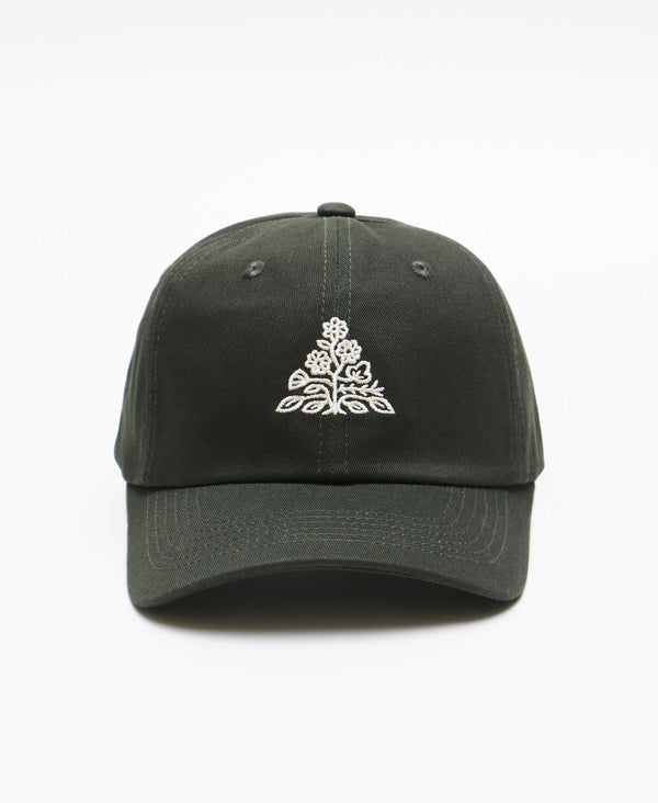 hunter green logo embroidered baseball cap by Anchal Project