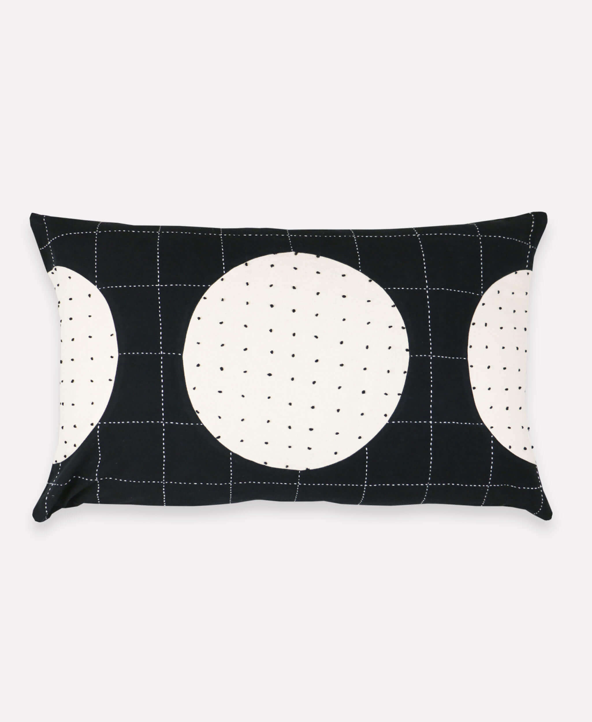 contemporary accent pillow with colorblock concentric pattern