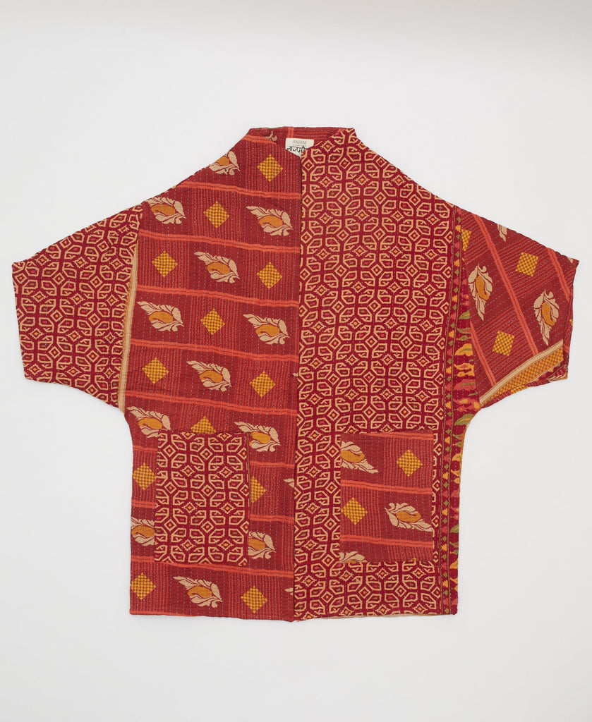Kantha Cocoon Quilted Jacket - Medium