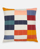multi colored checkered throw pillow by Anchal