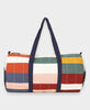 colorful patchwork weekender duffel bag hand-embroidered in India by women artisans