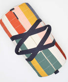 multi-color checkered barrel overnight duffel bag made from certified organic cotton by Anchal Project