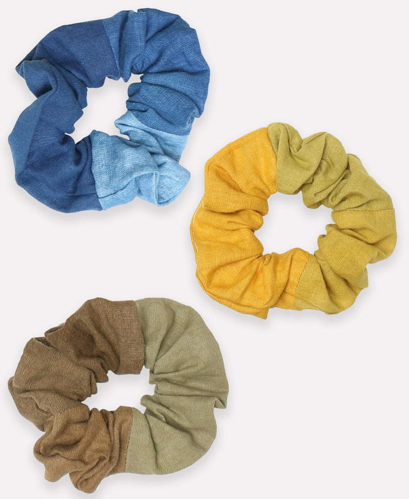modern oversized scrunchie made with natural dyes and linen by Anchal