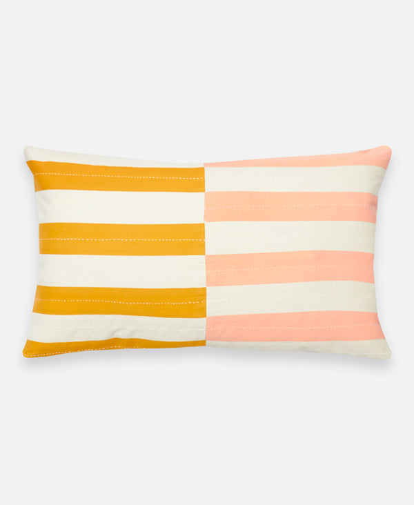 offset stripe lumbar pillow by anchal project