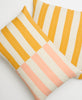 fair trade certified striped organic cotton throw pillows hand made in Ajmer, India by woman artisans for Anchal Project
