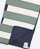 handmade modern kantha offset stripe quilt throw by Anchal