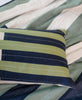 modern kantha stitching on offset stripe extra long lumbar throw pillow by Anchal Project
